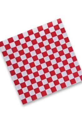 Red-White Check Paper Liners (100 sheets)
